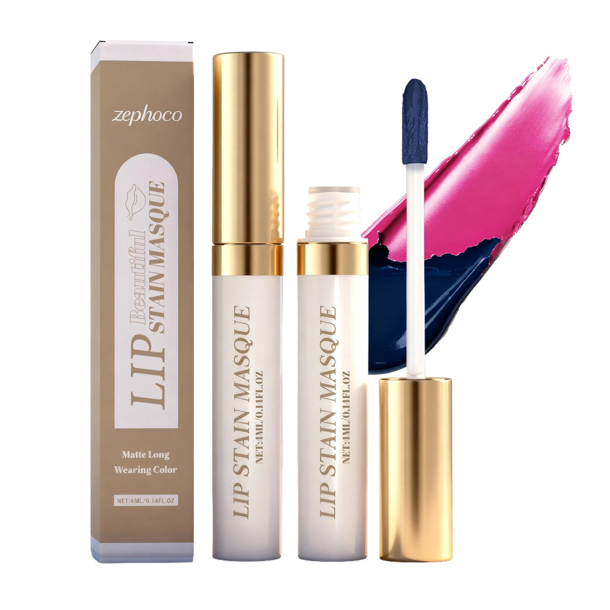 Silky Smooth Matte Peel Off Lip Gloss Moisturizing Plumping Natural Color Long Wear Volumizing Full Pout Lipstick Zpaxo 1PC A