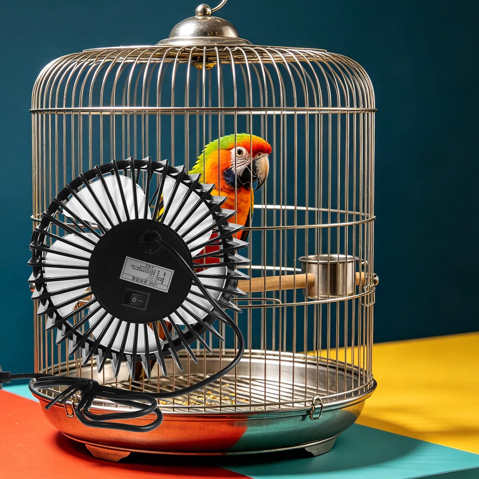 Quiet USB Pet Crate Cooling Fan External Mount Dog Cage Birdcage