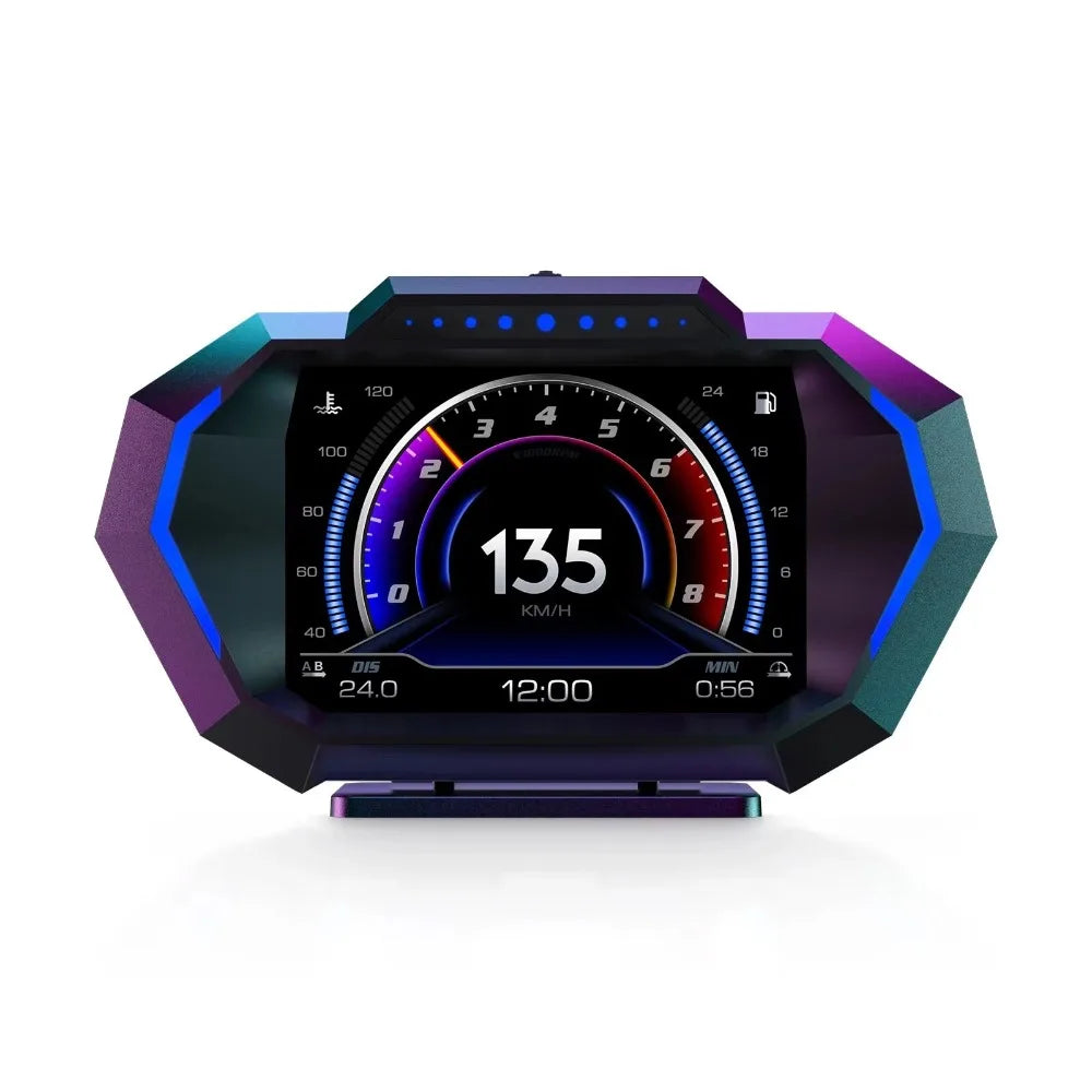 Non Skip HUD Car Head Up Display Portable Plastic Digital Speedometer KMH/MPH Detector Durable Windshield Projector Car Digital Zpaxo 1pc