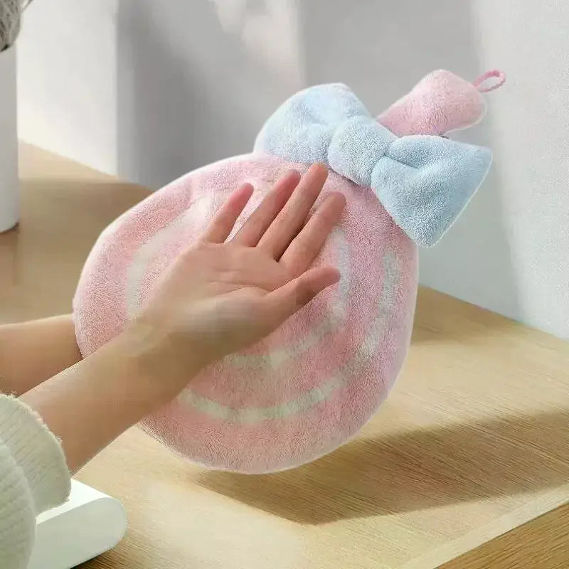 Cartoon Hand Towel Soft Absorbent Coral Velvet Embroidered Zpaxo