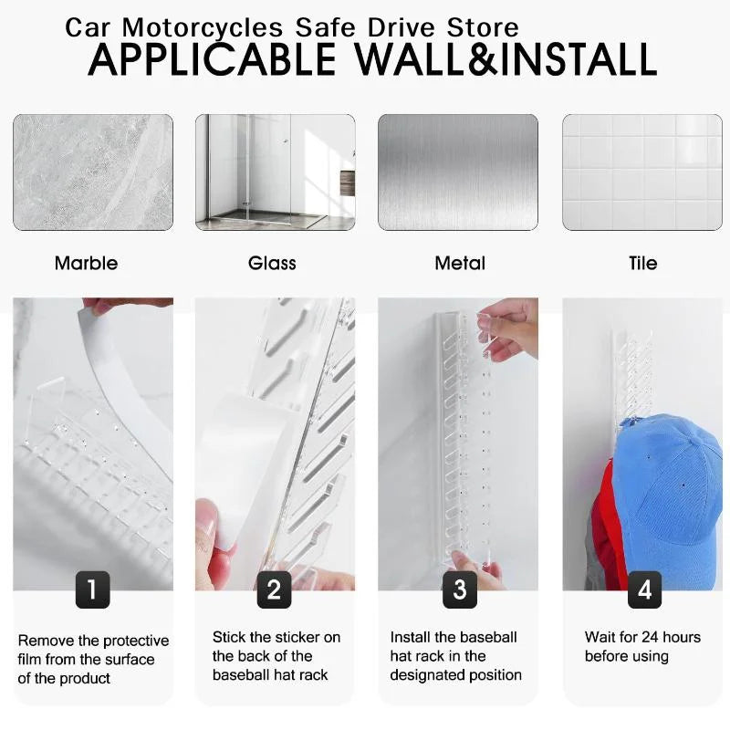 CMBaseball Hat Acrylic Storage Rack Display Bedroom Living Room