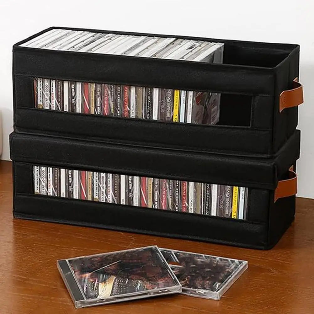 Large Capacity CD DVD Storage Box | Foldable Oxford Fabric Organizer CD DVD Storage Box Zpaxo