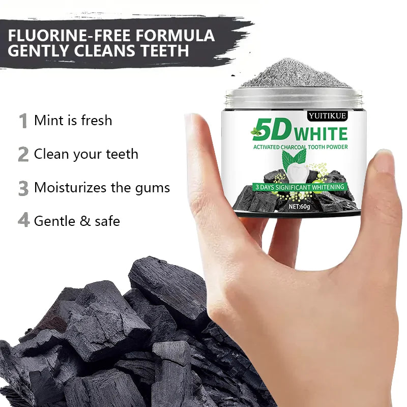 Natural Tooth Whitening Powder – Charcoal, Fresh Breath 60g Tooth Whitening Powder Zpaxo