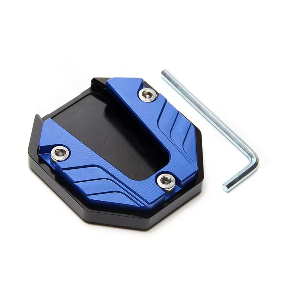 Aluminum Motorcycle Kickstand Extender Foot Pad | Side Stand Kickstand Extender Pad Zpaxo Blue