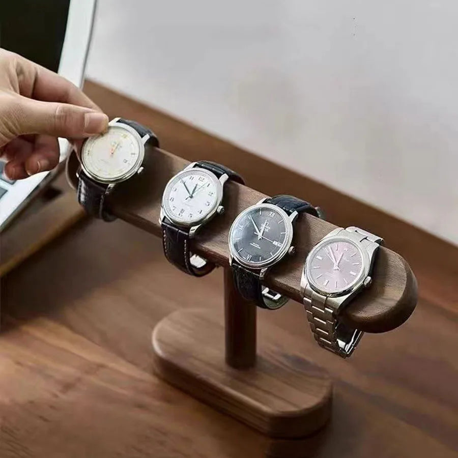 Solid Walnut Wood Watch & Bracelet Display Stand Watch Display Stand Zpaxo