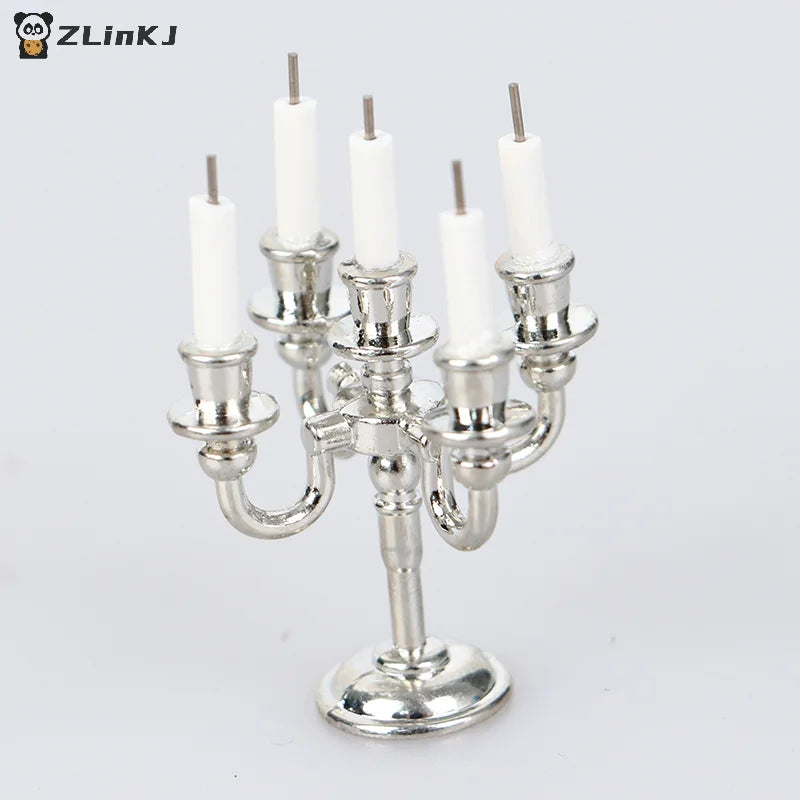 ▶1:12 Dollhouse Candle Holder Miniature Candlestick Doll Accessories Playing House Scene Model Photo Props Kidds Toy Gift Zpaxo