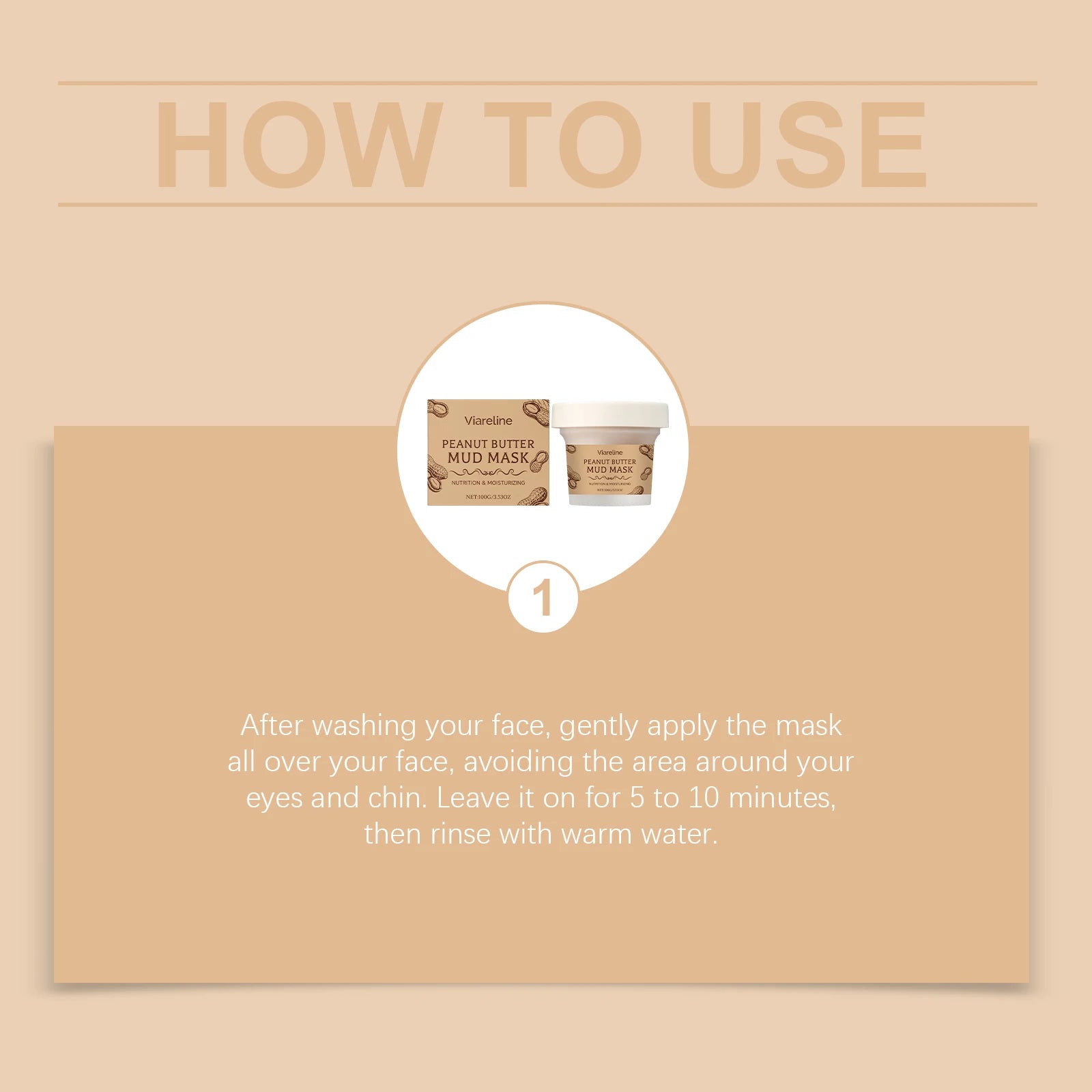 Peanut Moisturizing Mud Mask for Cleansing Facial Skin, Improves Facial Dryness, Refines Pores, Hydrating Mud Mask Zpaxo