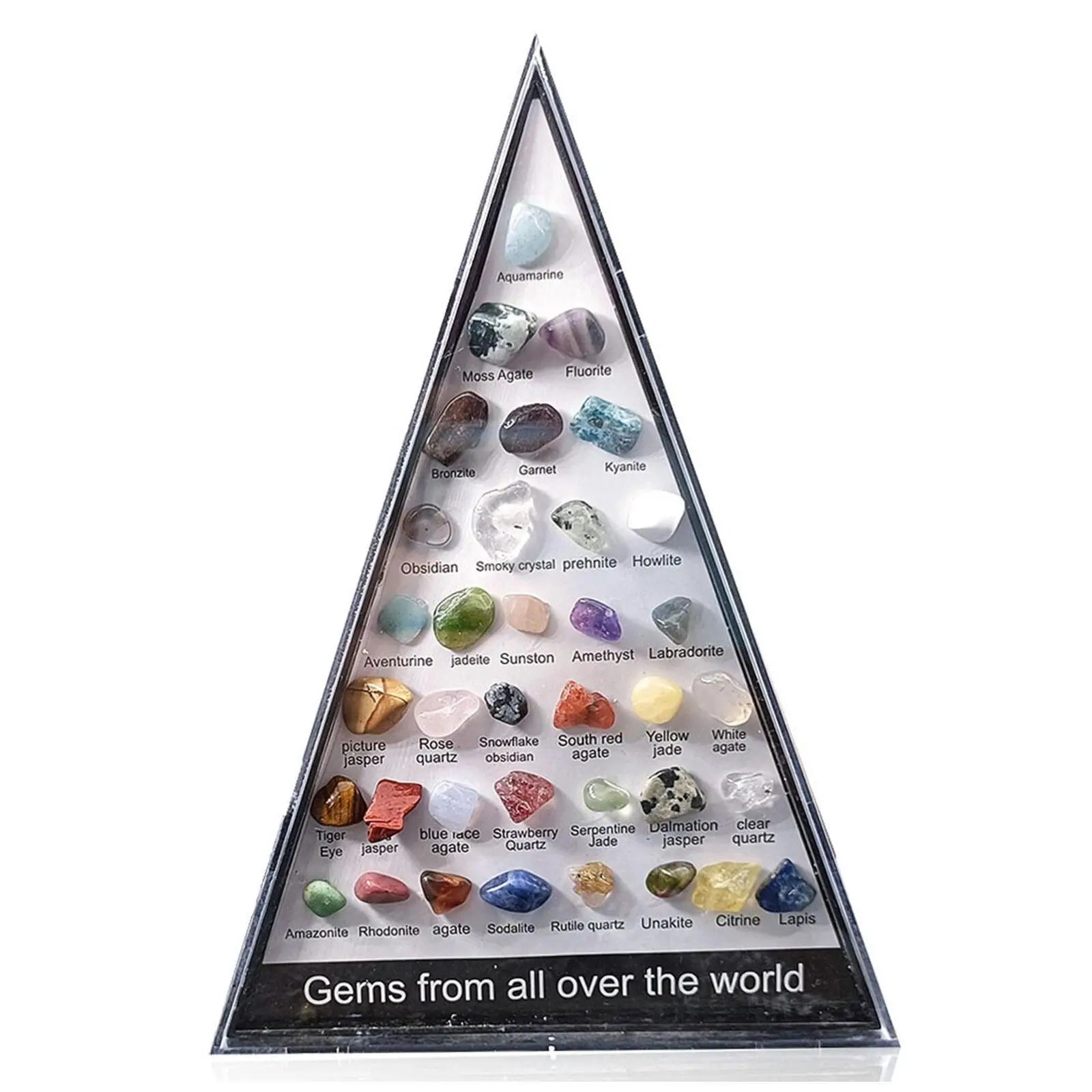 36-Piece Rock & Mineral Geology Gem Kit – Kids Crystal Set