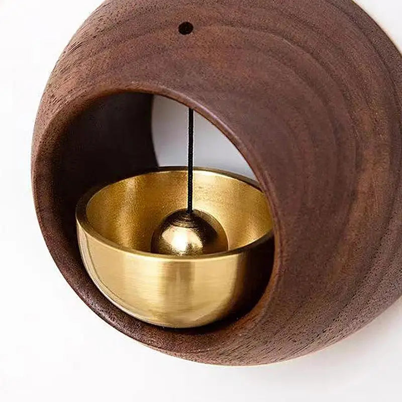 Magnetic Japanese Wooden Wind Chimes Wireless Doorbell Entrance Door