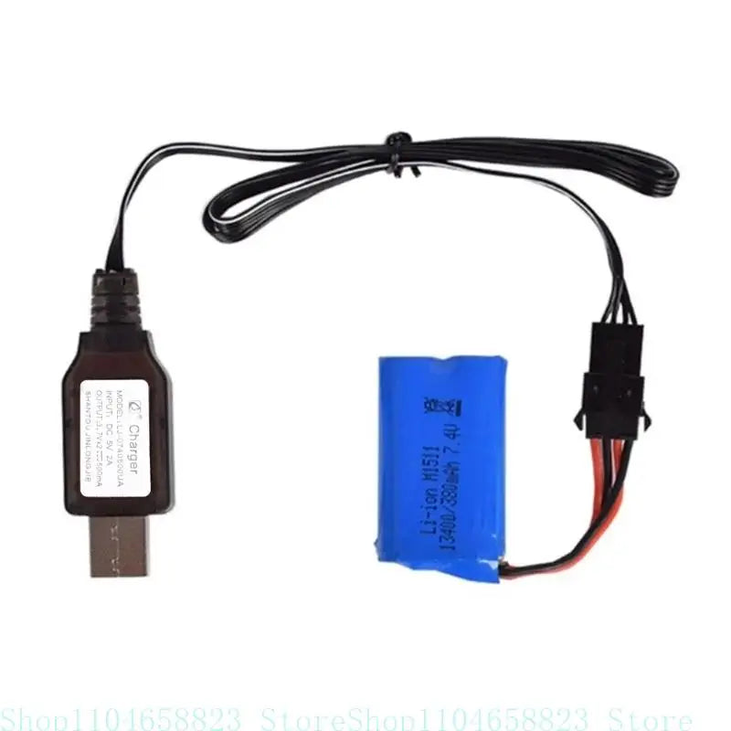 7.4V 400mA Li-ion Battery SM-4P RC Remote Control Toy SM4P Portable USB Reverse Charging Cable Zpaxo