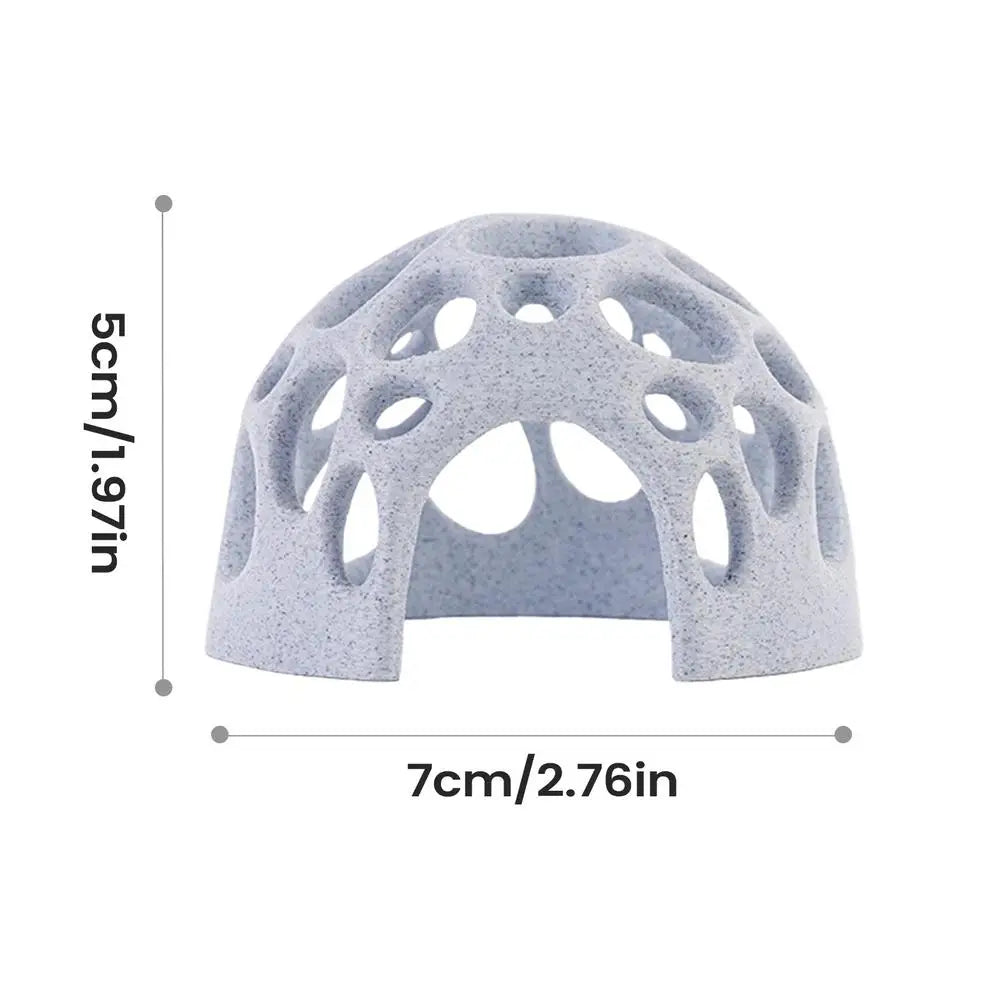 Aquarium Cave Shrimp & Fish Shelter – Marble 3D Hide Decor Aquarium Cave Decor Zpaxo S