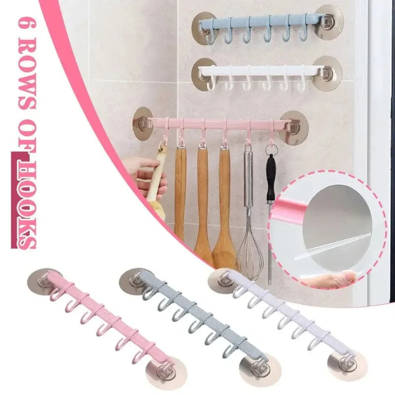 6-Row Corner Suction Cup Hook – No-Drill Bathroom Hanger Suction Cup Hook Zpaxo