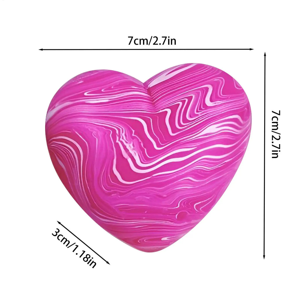 Slow Rising Stress Toy Soft Heart-Shaped Silicone Relaxation Tools Slow Rebound Stress Relief Fidget Toy For Adults Kids Youth Zpaxo