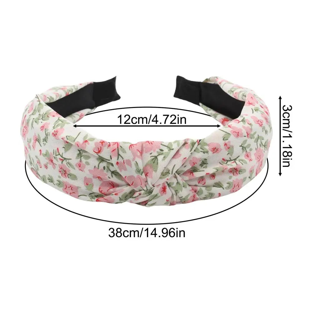 Floral Knotted Headband for Women – Non-Slip Hair Hoop Knotted Hair Headband Zpaxo 1PC