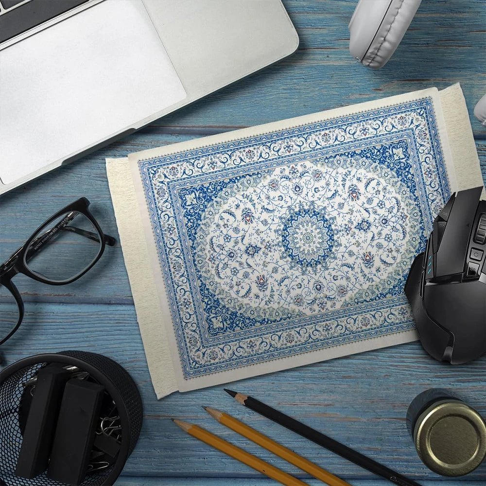 Persian Carpet Style Mouse Pad Vintage Coaster Bohemian Rug Desk Pad Mousepad Mouse Mat Table Decorfor Office Home Zpaxo