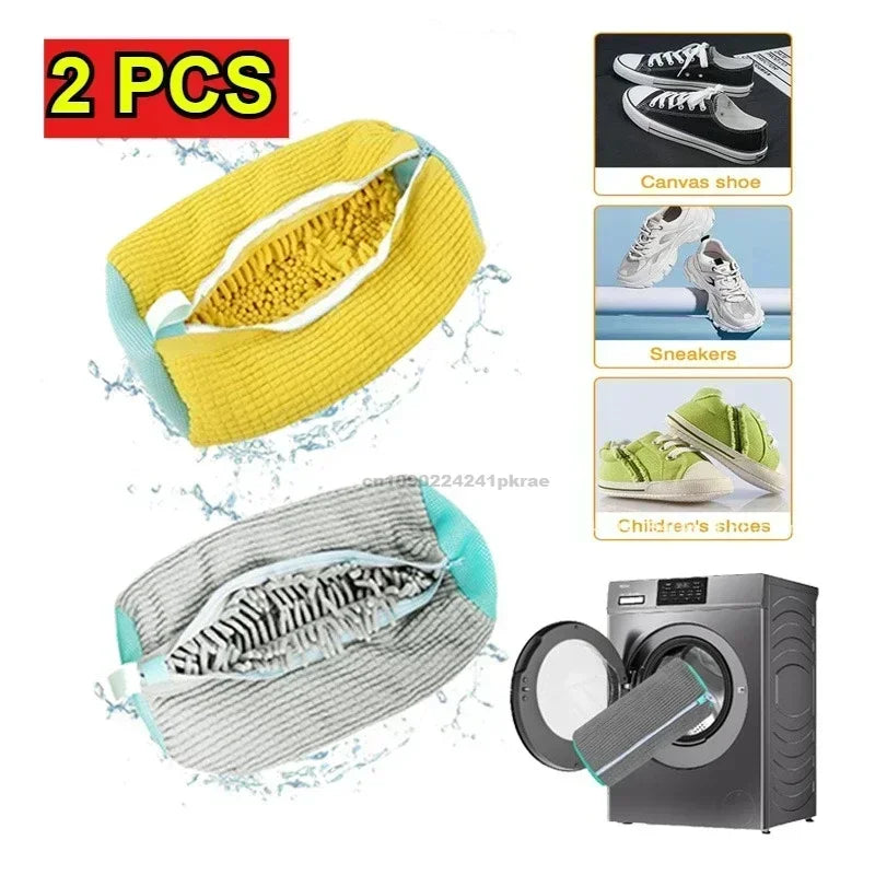 Sneaker Washing Net Bag To Wash Slippers Shoe Laundry Net Washing Machine Bag Slippers Shoes Bags Wash Slippers Washing Shoe Bag Zpaxo 2PCS-mix