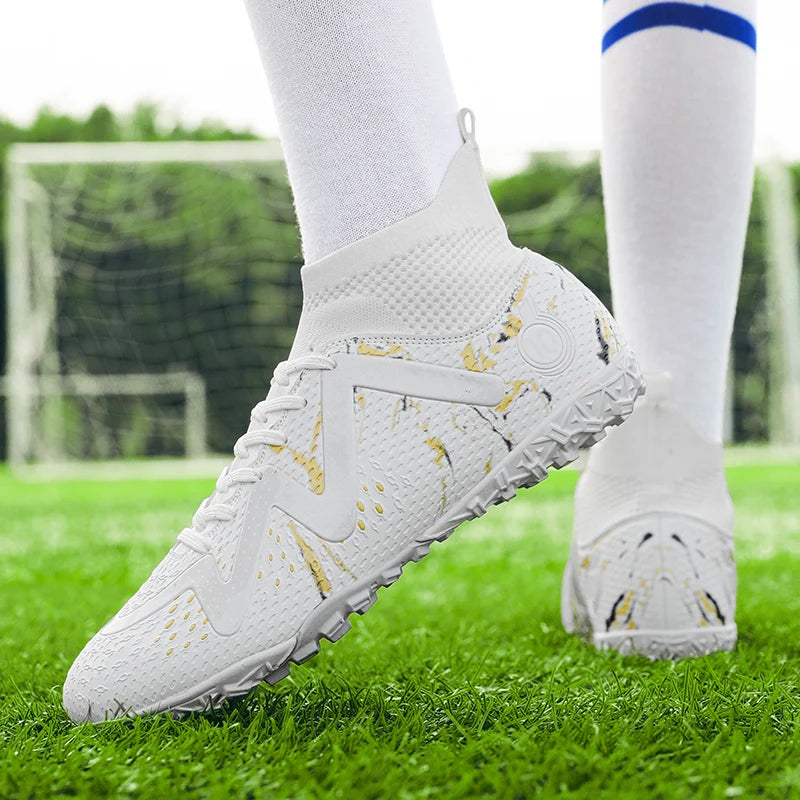2024 Men's Soccer Shoes Large Ultralight Football Boots Boys Sneakers