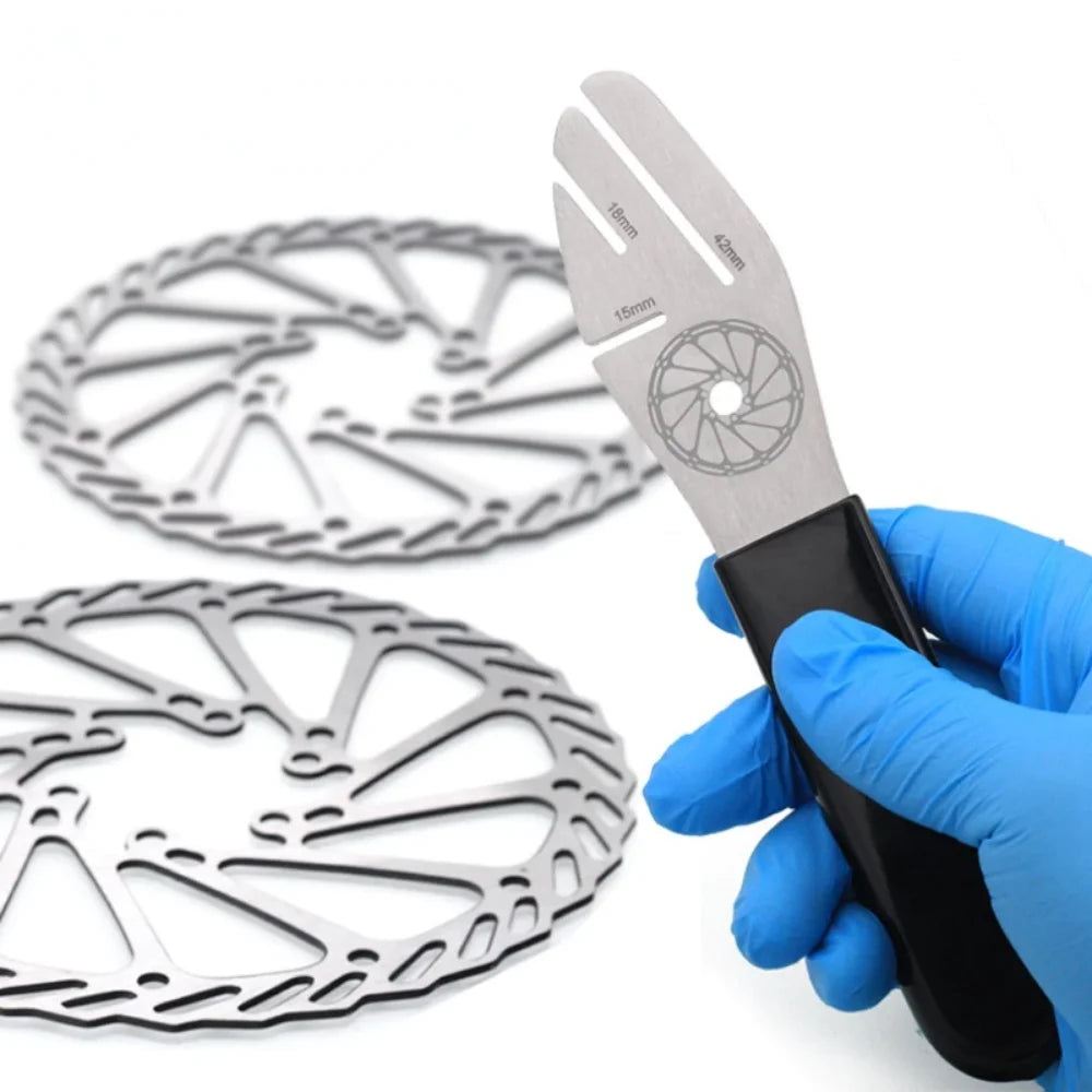 Bicycle Disc Brake Rotor Alignment Truing Tools Bike Accessories Disc Flattening Correction Wrench Stainless Steel Tool Zpaxo