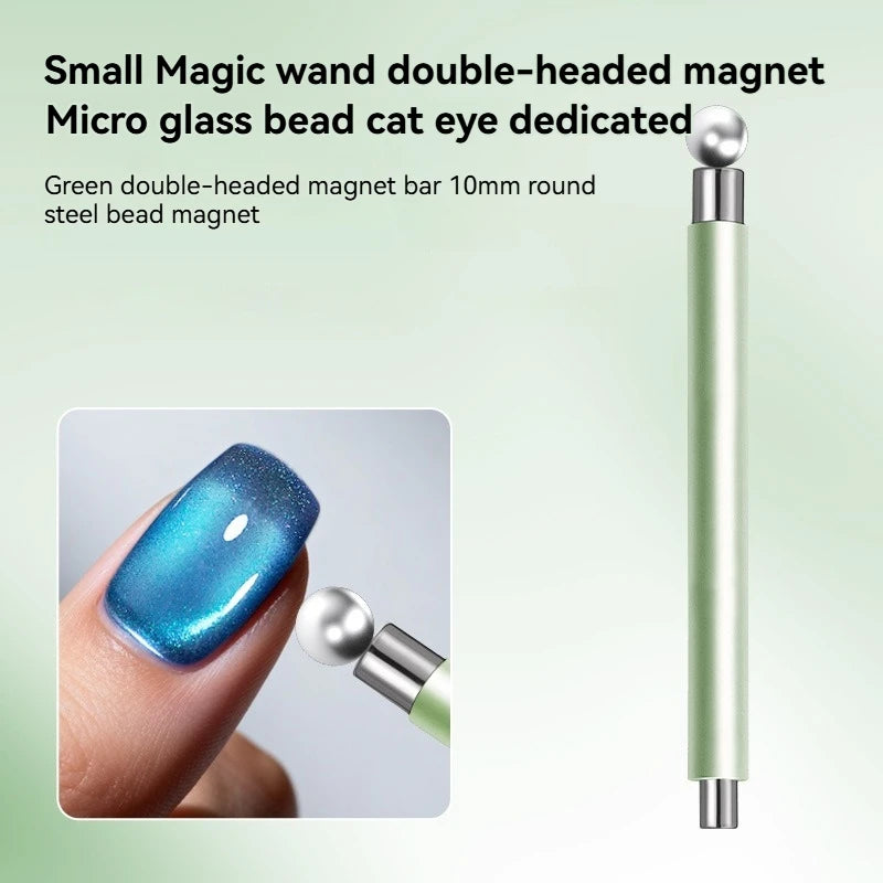 Cat Eye Magnetic Ball Nail Stick Tool Double-head Strong Magnet Pen Zpaxo green