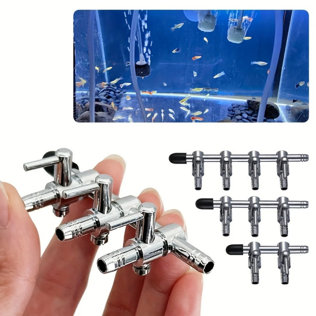 Aquarium Air Flow Control Lever Valve Distributor Splitter Oxygen Zpaxo