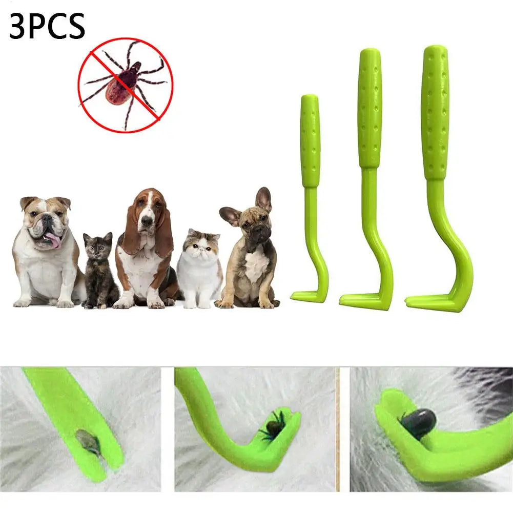 3Pcs Pet Flea Remover Beauty Insect Clamps Remove Lice Ticks Worms From Cats Dogs Cleaning Tools Care Accessories Zpaxo
