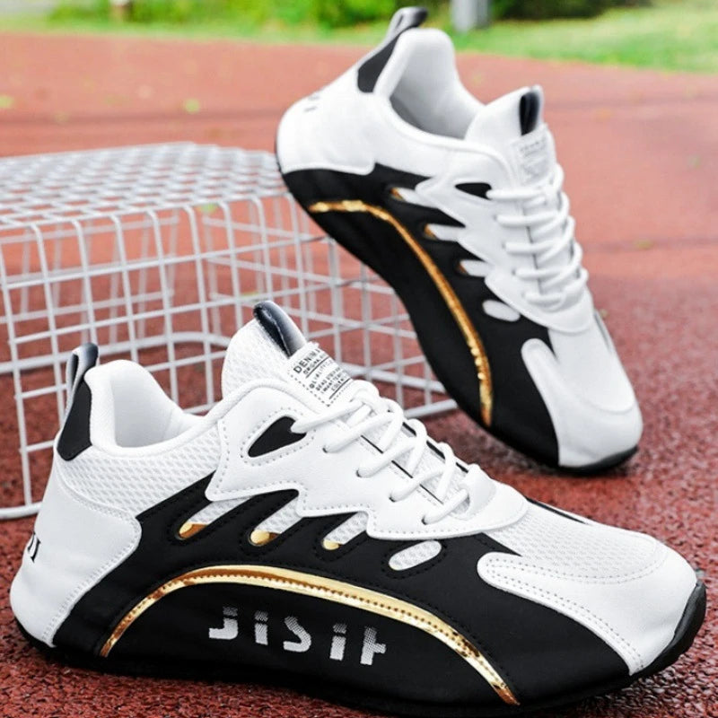 Men's Red White Breathable Mesh Sneakers Fashion Casual Running Shoes Zpaxo