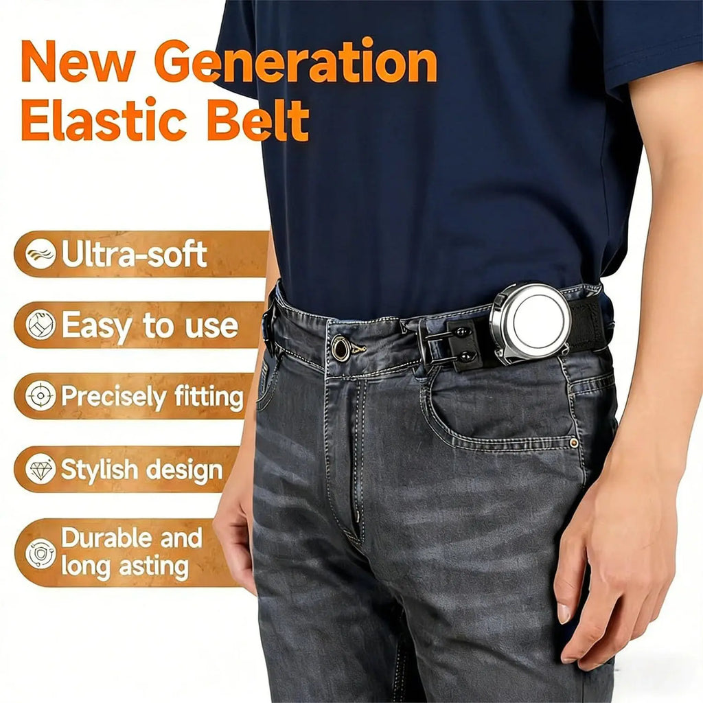 Waist Buckle Unisex Adjustable Lazy Belt Iron Hook Convenient Elastic