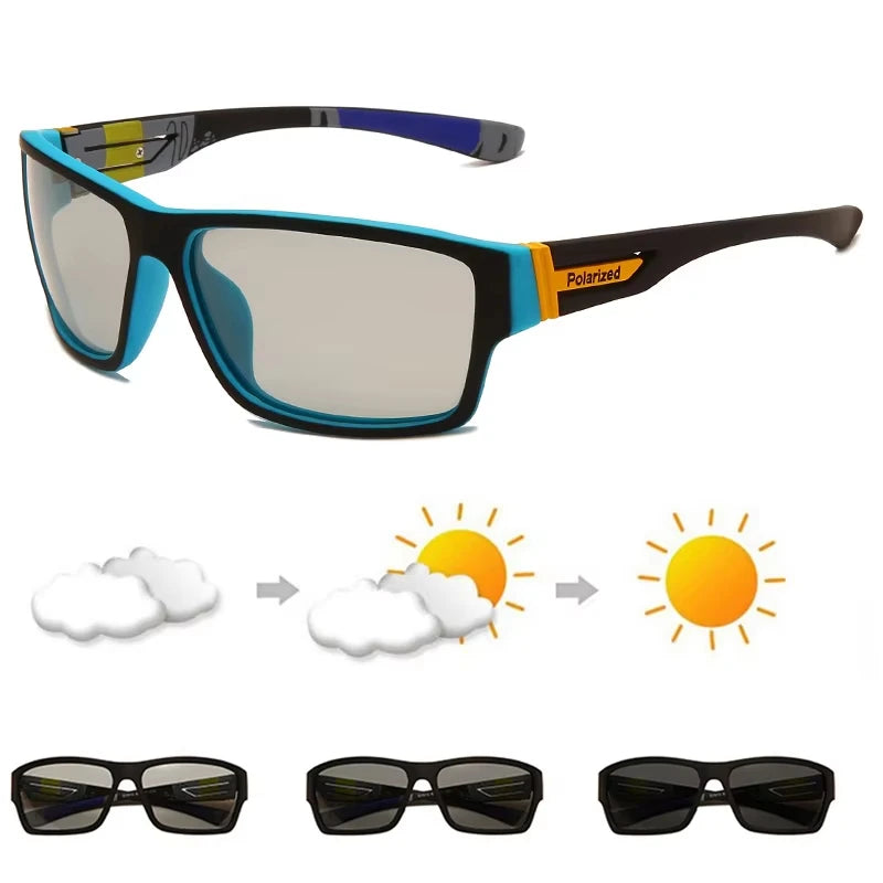 Photochromic Polarized Sports Sunglasses Men and Women Cycling Climbing Goggles Driving Sun Glasses UV400 Change Color Eyewear Zpaxo M3