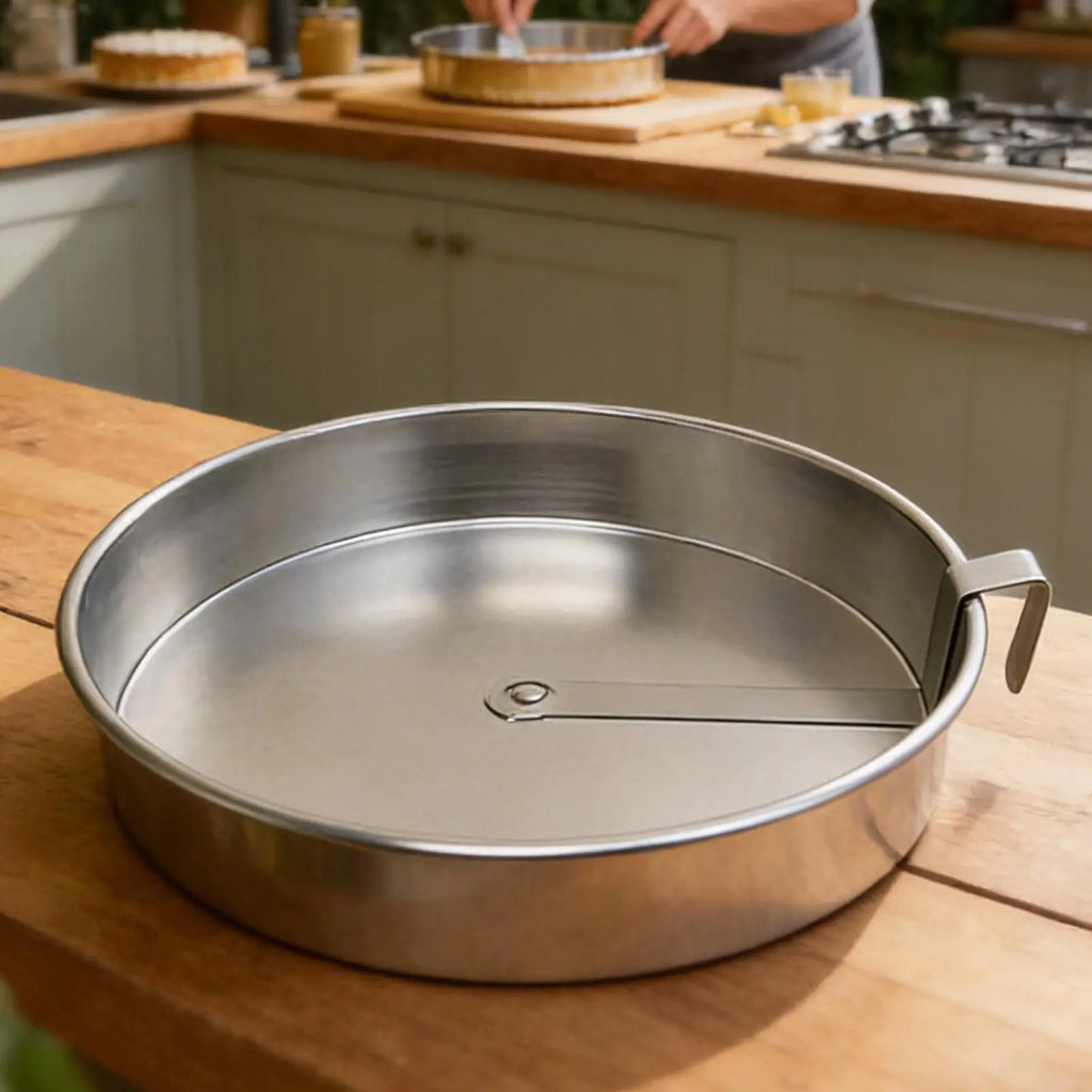 Cake Pan Metal Round Quick Release Trays Circle Pans Slide Cheesecake