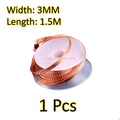 Anti-Oxidation Flexible Copper Braid Strap Pure Copper Grounding Cable for Electrical Equipment Earthing Connection Zpaxo 3mmx1.5M