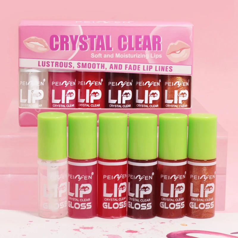 6-color Lip Gloss Waterproof Durable Non Greasy Easy Beginner Friendly