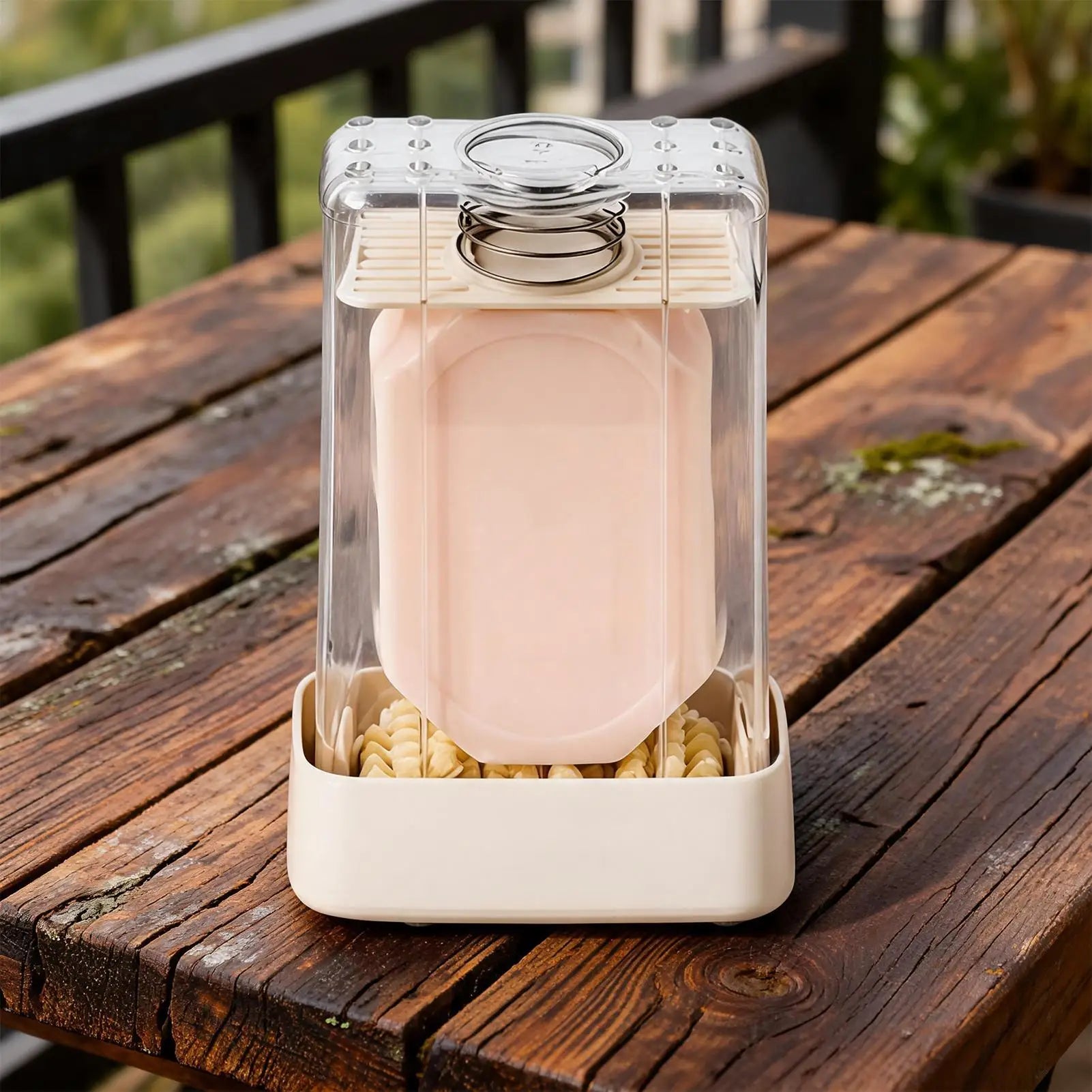 Foaming Soap Box Drain Container with Roller Brush Spring-Loaded Soap Case for Bathroom Kitchen Shower Laundry Travel Outdoor Zpaxo
