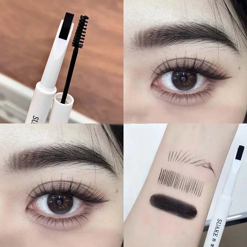 Dual-ended Orange Brown Dyeing Eyebrow Cream Mascara Tattoo Tint