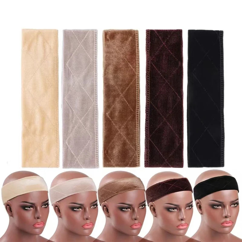 Female Wig Headband Non-Slip Wig Grip Headband For Wig Velvet Wig Grip Used For Under Wig Flexible Hair Band With Magic Strap Zpaxo