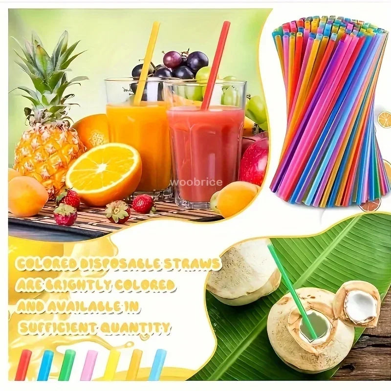 Multicolor Plastic Pipes Drinking Straws Cola Straws Bar Party Wedding Kitchen Pajitas Cocktail Straw Wholesale Tool Zpaxo