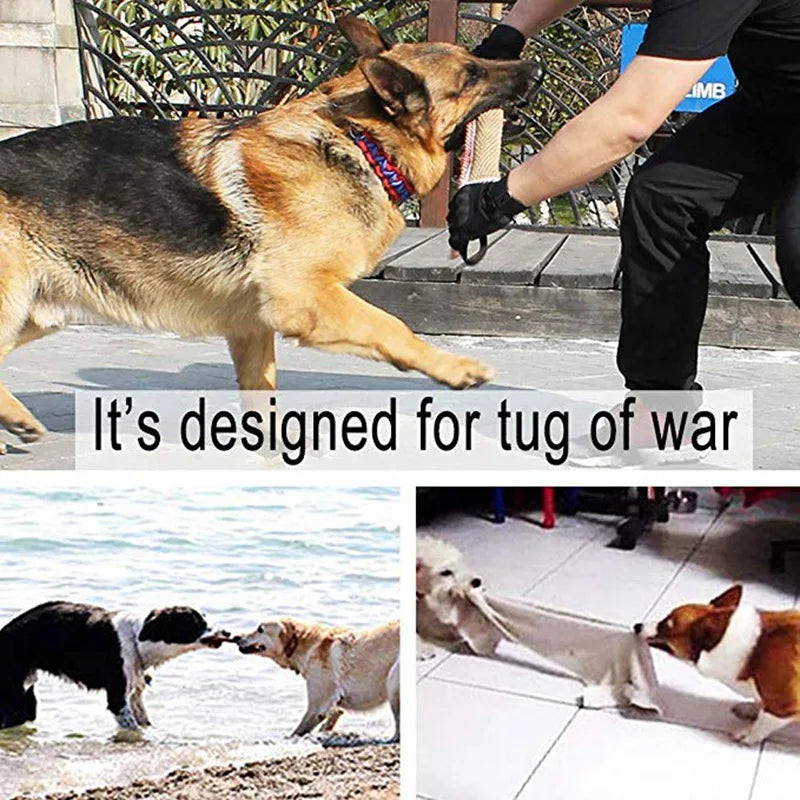 Tough Rope Chew Toy Dogs Bite Tug Durable Jute Tugger Teeth Cleaning