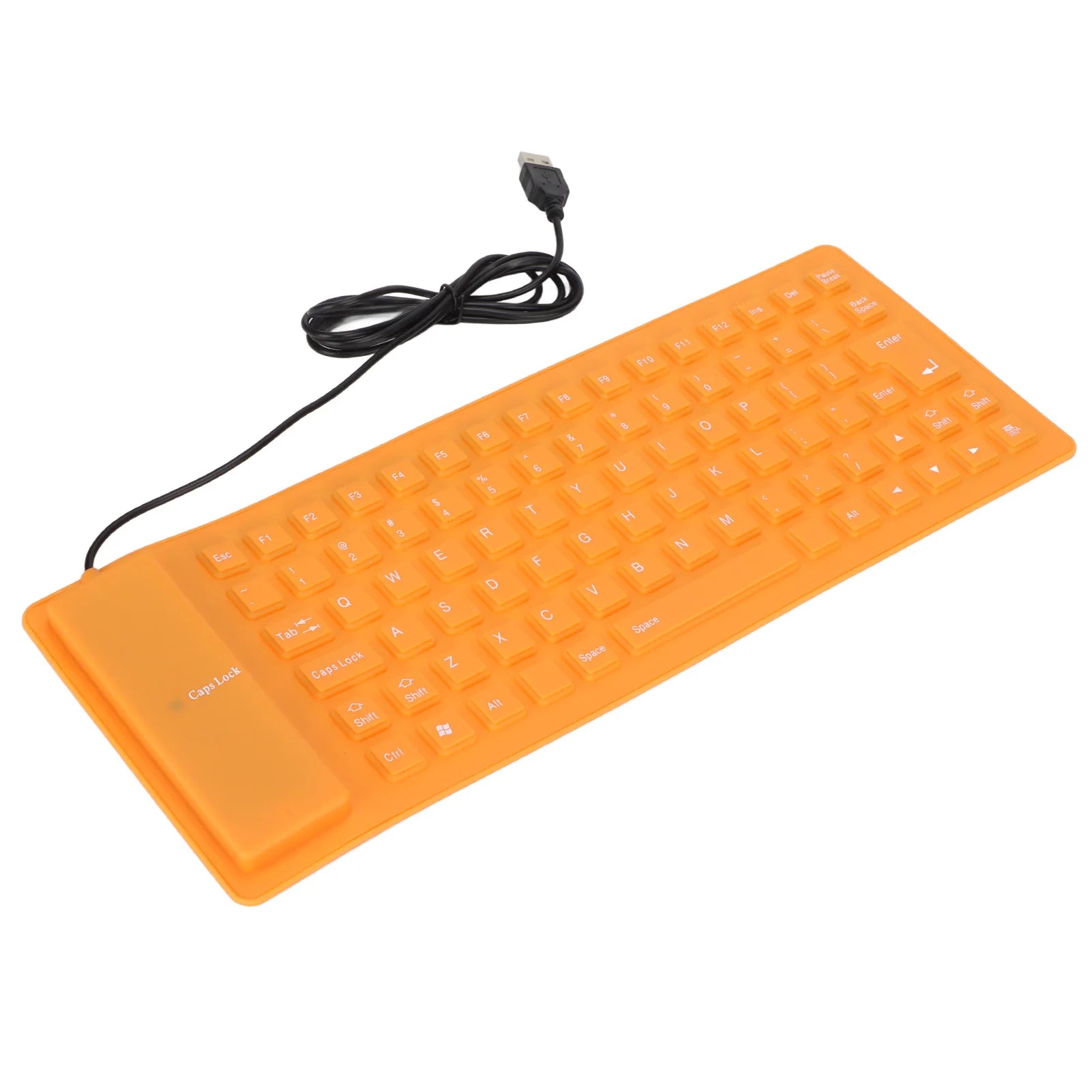 Portable USB Wired Keyboard Silicone Fully Sealed Design Lightweight Silent Soft Comfortable Silicone Keyboard for PC Zpaxo