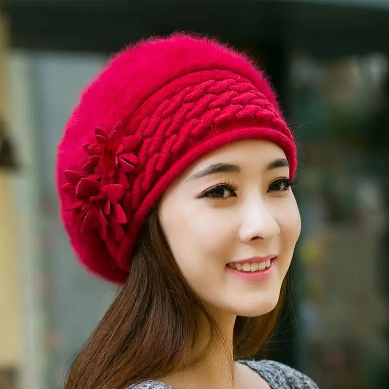 Durable Beret Wool Knit Fall Winter Cap Moms DIY Accessories Women's Zpaxo