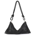 Luxury Designer Hobo Shoulder Bag Handmade Shining Rhinestones