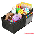 Foldable Car Back Seat Organizer Large Capacity 600D Portable Storage Box Multifunctional Zipper Kids Toy Road Travel Outdoor Zpaxo black