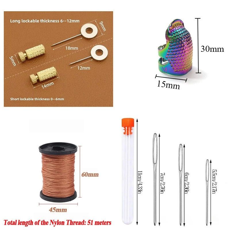 16pcs Leather Suture Positioning Needle Tools Set DIY Suture Fixed Position Needle Leather Fixed Suture Needle Craft Supplies Zpaxo
