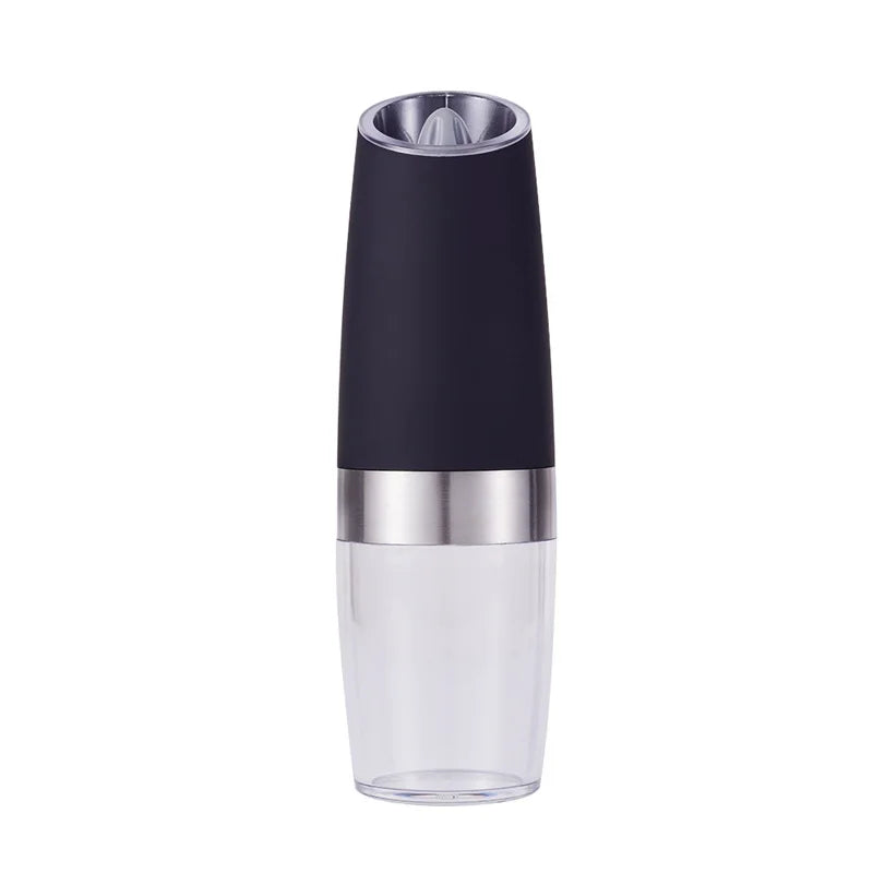 Electric Pepper Grinder Stainless Steel Automatic Gravity Shaker Salt Zpaxo Black