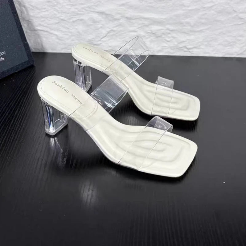 Women's Summer Square Open Toe Comfortable Breathable Hollow Out Zpaxo
