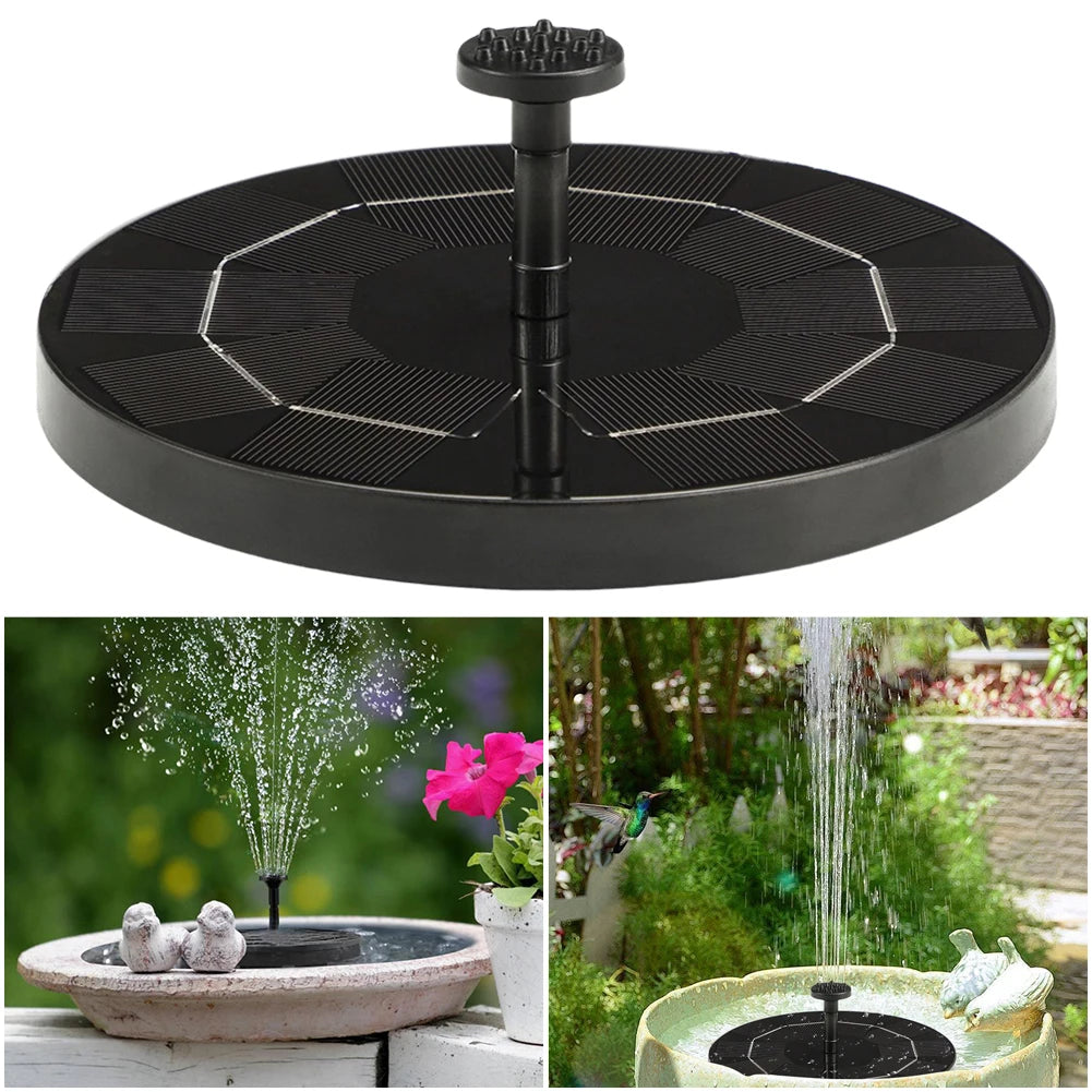 Solar Fountain with 8 Nozzles Floating Solar Fountain Floating Water Fountain Pump for Outdoor Garden Pond Pool Zpaxo