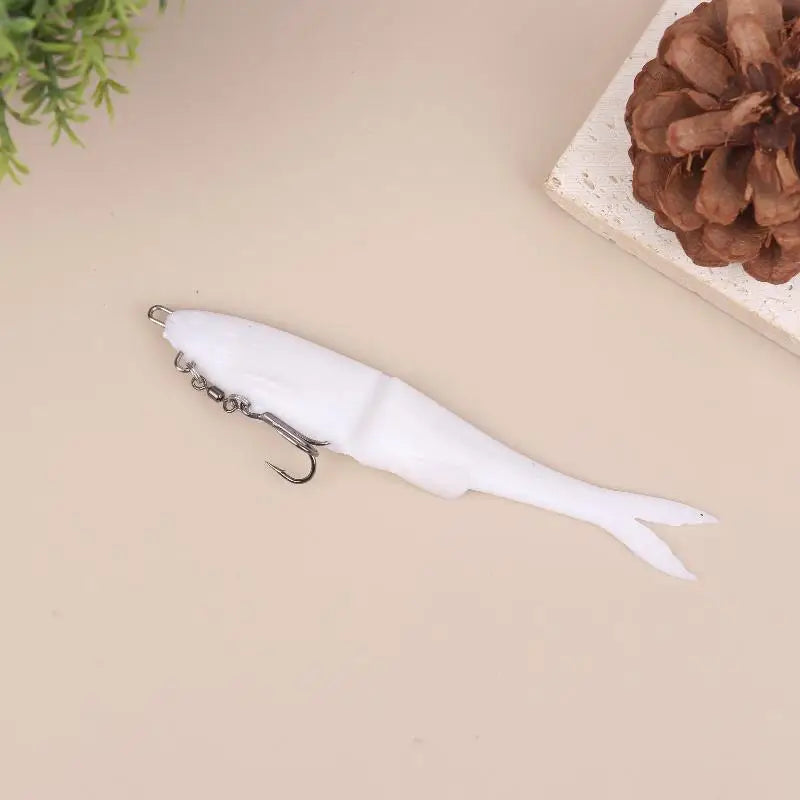 12 Soft Bass Fishing Wobblers Double-section T-tail Lure Maritime Boat Zpaxo A2