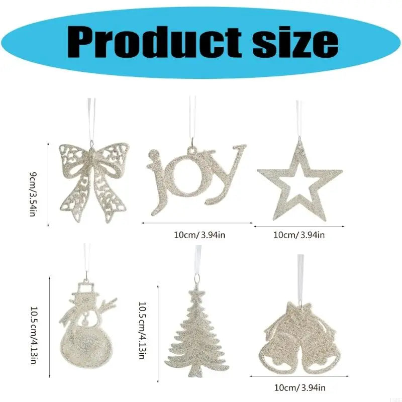 Christmas Hanging Ornament Snowflake Star Bowknot Snowman Decorations