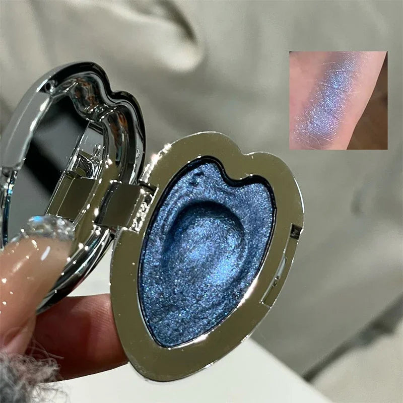 Metallic Glitter Eyeshadow Charm Dream Girl Eye Shadow Plate Blue