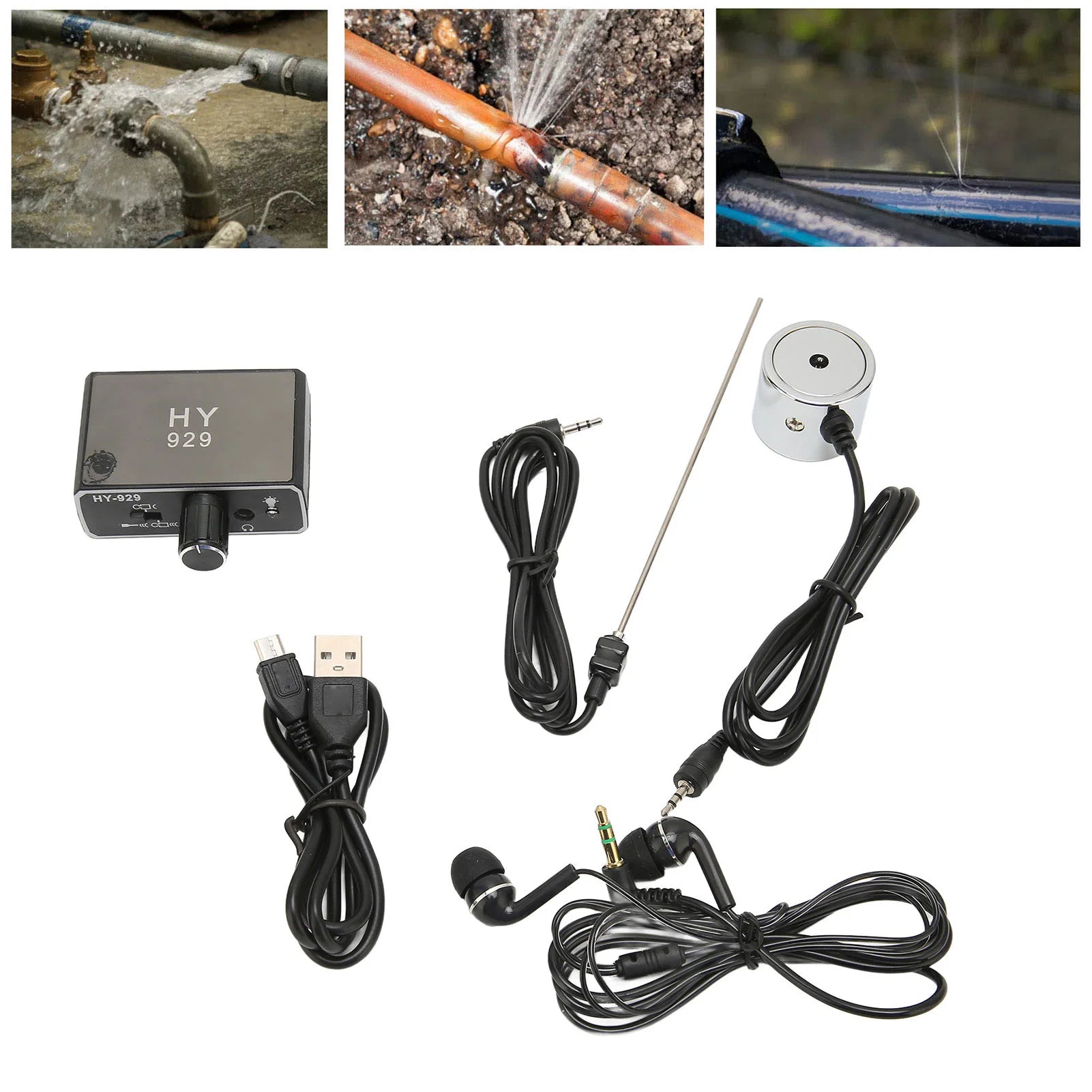 Water Leakage Detector Professional Strength Dual Probes Pipeline