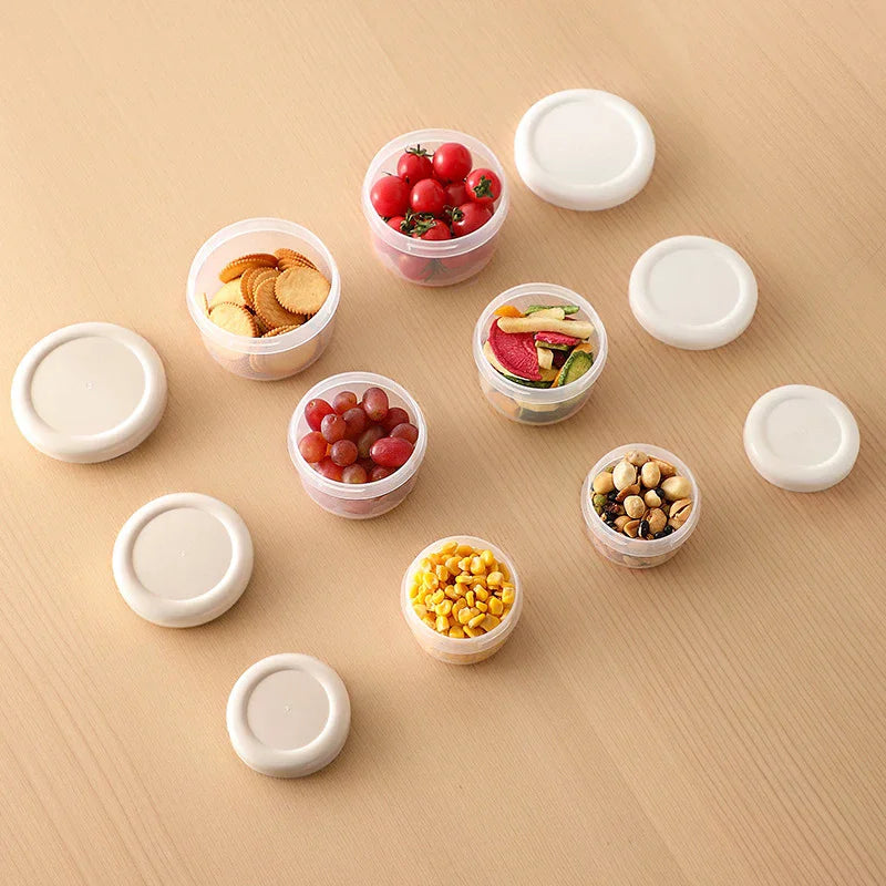 Portable Round Refrigerator Storage Box Food Containers Plastic Fresh-Keeping Box With Lid Portable Storage Box Kitchen Case Zpaxo