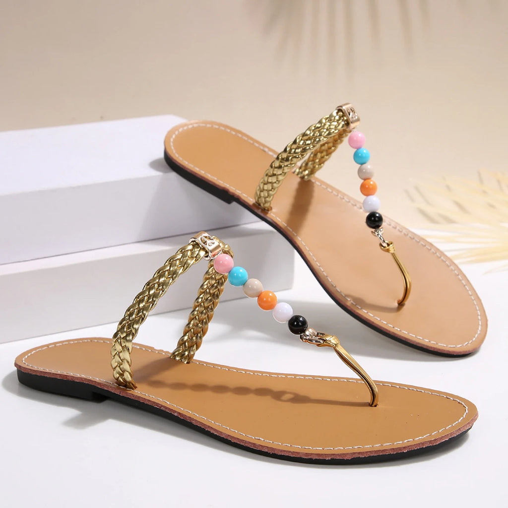Trend Women Flat Slippers Beach Flip Flops Bohemian Shoes Fashion Zpaxo